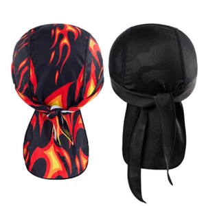 Dew Rag Skull Caps Cycling Sweat Wicking Doo Rags Head Wrap Motorcycle Bandana - Picture 1 of 37
