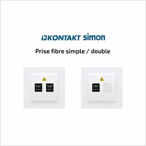 Prise fibre / optique SC APC simple/double blanc Simon10 Kontakt - Zdjęcie 1 z 3