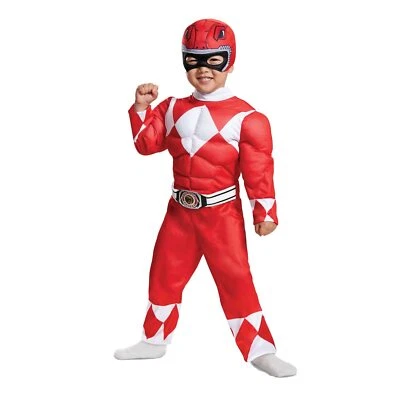 Power Rangers Red Ranger Muscle Costume 2T with Jumpsuit and Headpiece - Image 1 of 4