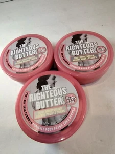 3 Soap & Glory *THE RIGHTEOUS BUTTER* Body Butter For Very Dry Skin 6.7oz/200ml - Picture 1 of 2
