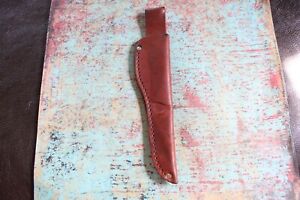 Knife Collectors Brown Leather Fixed Blade Sheath