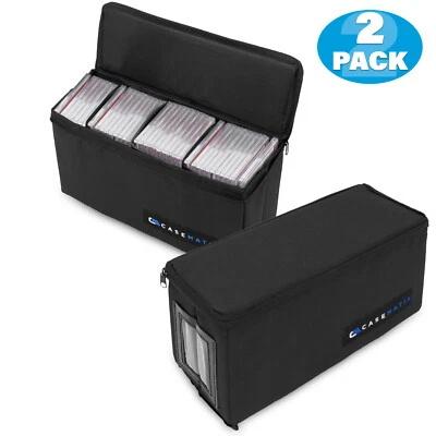 CASEMATIX CM Graded Card Case Light Duty Bin fits 30 BGS PSA Graded Sports Cards - 2 pack