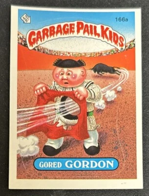 1986 Topps Garbage Pail Kids GPK Series 4 Gored Gordon One Star Back Card #166a - Image 1 of 2