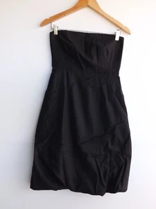 Witchery Dress 8 Womens Grey Wool Blend Boned Strapless Pockets Lined - Picture 1 of 8