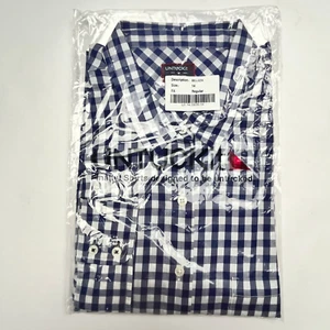 UNTUCKit Womens Belleza Shirt Blue White Gingham Button Down Long Sleeve 14 NWOT - Picture 1 of 4
