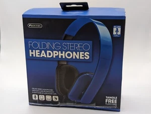 Sentry Folding Stereo Headphones Blue, New - Picture 1 of 2