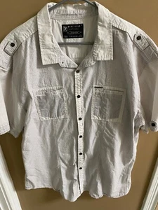 men's casual button-down shirt 2X Short sleeve Marc Ecko cut and sew - Picture 1 of 5