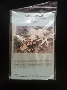 1988 Dotti's Designs "Farm Friends" 11" Soft and Floppy Bunnies & Cows - Picture 1 of 2