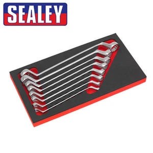 Sealey Offset Ring Spanner Set in EVA Storage Tray 8pc Metric 6mm-22mm Walldrive - Picture 1 of 1