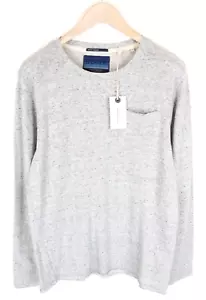 Scotch & Soda Ams Blauw Herren Sweatshirt L Grau Baumwolle Blend Taschen Lang - Bild 1 von 8