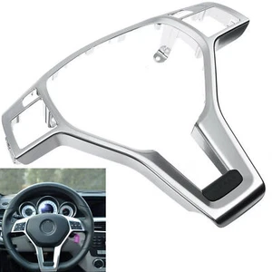 Steering Wheel Trim Cover For 2012-2014Benz W176 W204 W212 Silver AMG Style - Picture 1 of 6