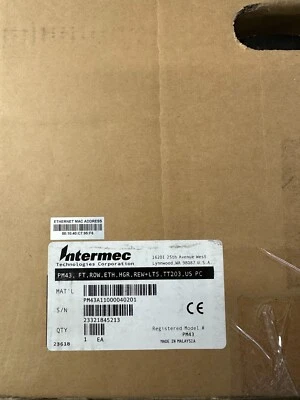 PM43A11000040201 - INTERMEC/HONEYWELL PM43 TT, 203DPI,Eth/Ser/USB,Rewinder. NEW - Image 1 of 4