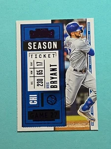 2020 Kris Bryant Panini Contenders Season Ticket #59 Purple Parallel - Picture 1 of 2