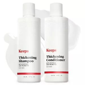 (2 Pack) Keeps - Hair Thickening Mens Shampoo | Fuller Looking Hair | Hair Loss - Picture 1 of 7