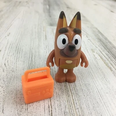Bluey Friend PRETZEL Chihuahua Brown Dog Friend Orange Lunchbox Figure Blue NEW - Image 1 of 4
