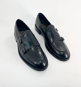 M by Bruno Magli Blake Black Leather Monkstrap Dress Shoes 8.5 US 41.5 EU $395 - Picture 1 of 4