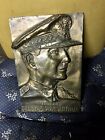 Rare Old Bronze Plaque Of General Douglas Mcarthur Done By Artist S Kowalski