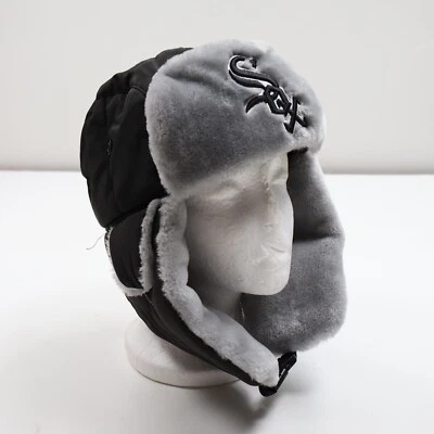 Chicago White Sox Black And Gray Adult Trapper Ear Flaps Hat Size L/XL - Image 1 of 4