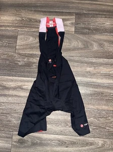Castelli Men’s Large Bib Shorts Rosso Corsa Black #V - Picture 1 of 5