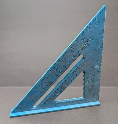 Swanson Tool Carpenter Square 180 mm 7-inch Triangle 1997 Vintage Blue - Image 1 of 3