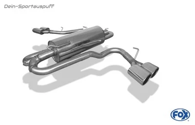 Fox Komplettanlage Sidepipe rechts-links VW Amarok 4x4 Mod. mit Trittbrett oval - Bild 1 von 4