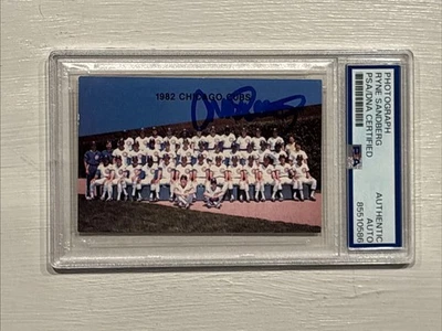 PSA DNA XRC Rc Ryne Sandberg с автографом 1982 Minor Red Lobster подпись дебютанта - Изображение 1 из 3