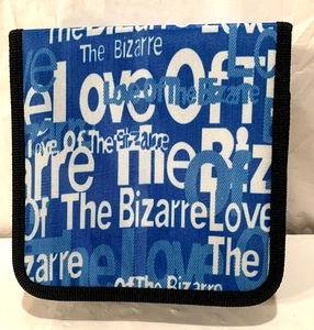 Zippered CD /DVD Portable Case “LOVE OF THE BIZARRE” ~ Holds 40 ~ W/ Strap - Picture 1 of 3
