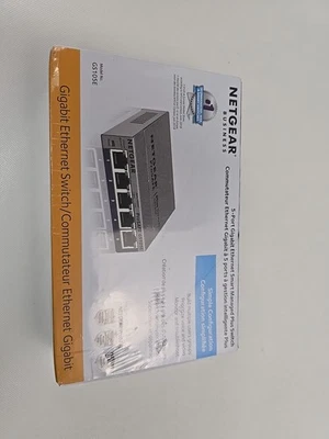 NETGEAR ProSAFE GS105E 5 Port Gigabit Ethernet Switch Smart Plus NEW SEALED - Image 1 of 3