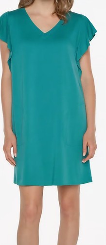 VETEMENTS Abito midi Liverpool Los Angeles verde boho manica svasata oversize morbido S