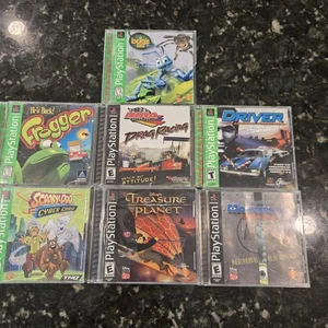 7 Giochi Playstation 1 PS1 - Treasure Planet Monsters Inc Sboody Doo Driver Drag - Foto 1 di 19