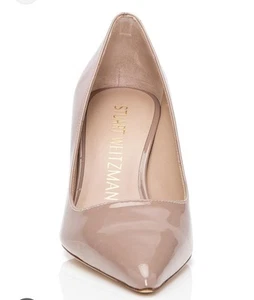 Stuart Weitzman Pumps Pointed Toe Stuart Leather Block-Heel Shoes 9B Ret $495 - Picture 1 of 11