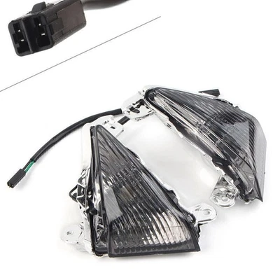 Estuche de lente de humo señal de giro frontal para Kawasaki ZX14R ZX10R ZX636/ZX6R Ninja 650F Foto 1 de 4