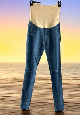 Motherhood Maternity Full Panel Jegging Jeans Size Small Best Jeans Distressed - Image 1 of 4