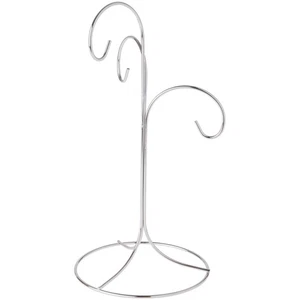 Bard's 3 Tiered Silver Ornament Stand, Tree, 10.75" H x 5.125" W x 5.125" D - Picture 1 of 2