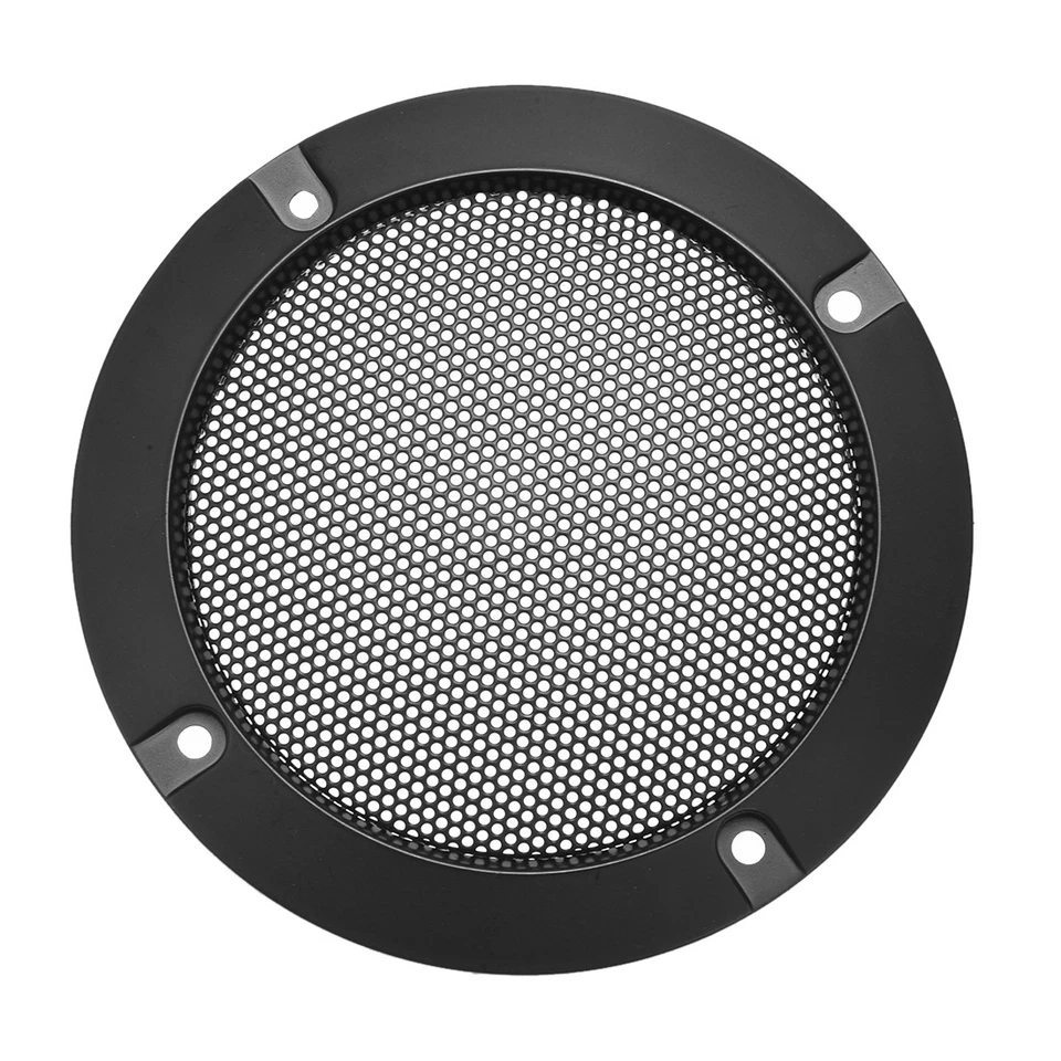 Cubierta de parrilla 4" malla decorativa círculo subwoofer protector protector negro Foto 1 de 4