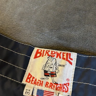 Birdwell Beach Britches Mens size 31 Blue Swim Trunks Surf Shorts Vintage - Image 1 of 4