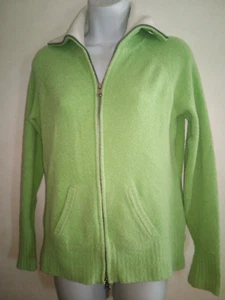 Maglione donna Banana Republic verde lime con cerniera media 2 vie zip - Foto 1 di 6