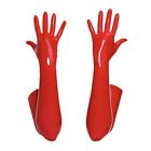 Dance Gloves Long Gloves Pvc Sexy Shiny Black / Red Club Costume Brand-New