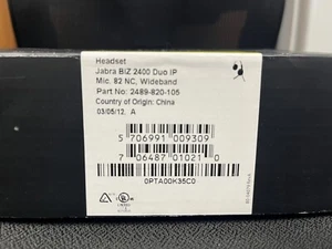 Jabra BIZ 2400 Duo IP Headset 2489-820-105 *New in Box - Picture 1 of 3
