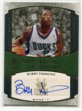 2005-06 SP Signature Edition Authentic Signatures Gold Bobby Simmons Auto 8/25