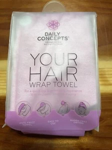 Daily Concepts Your Hair Wrap Towel Quick Drying Anti-Frizz New One Size Pink - Picture 1 of 2