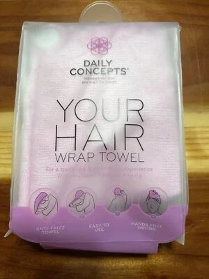 Daily Concepts Your Hair Wrap Towel Quick Drying Anti-Frizz New One Size Pink - Image 1 of 2