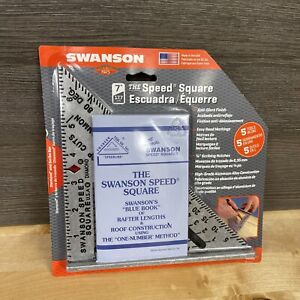 Swanson 7-Inch Carpenters Construction Aluminum Alloy Speed Square w/ Blue Book