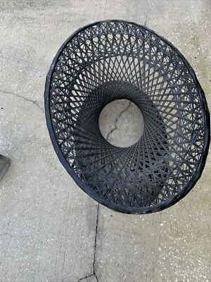 Vintage Mid Century Fiberglass Russell Woodard Coffee Table No Glass Black - Image 1 of 4