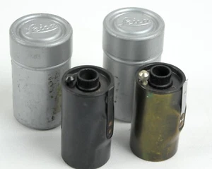 2 Leica/Leitz reloadable cassettes for 35mm film w/aluminum can DRXOO - Picture 1 of 3