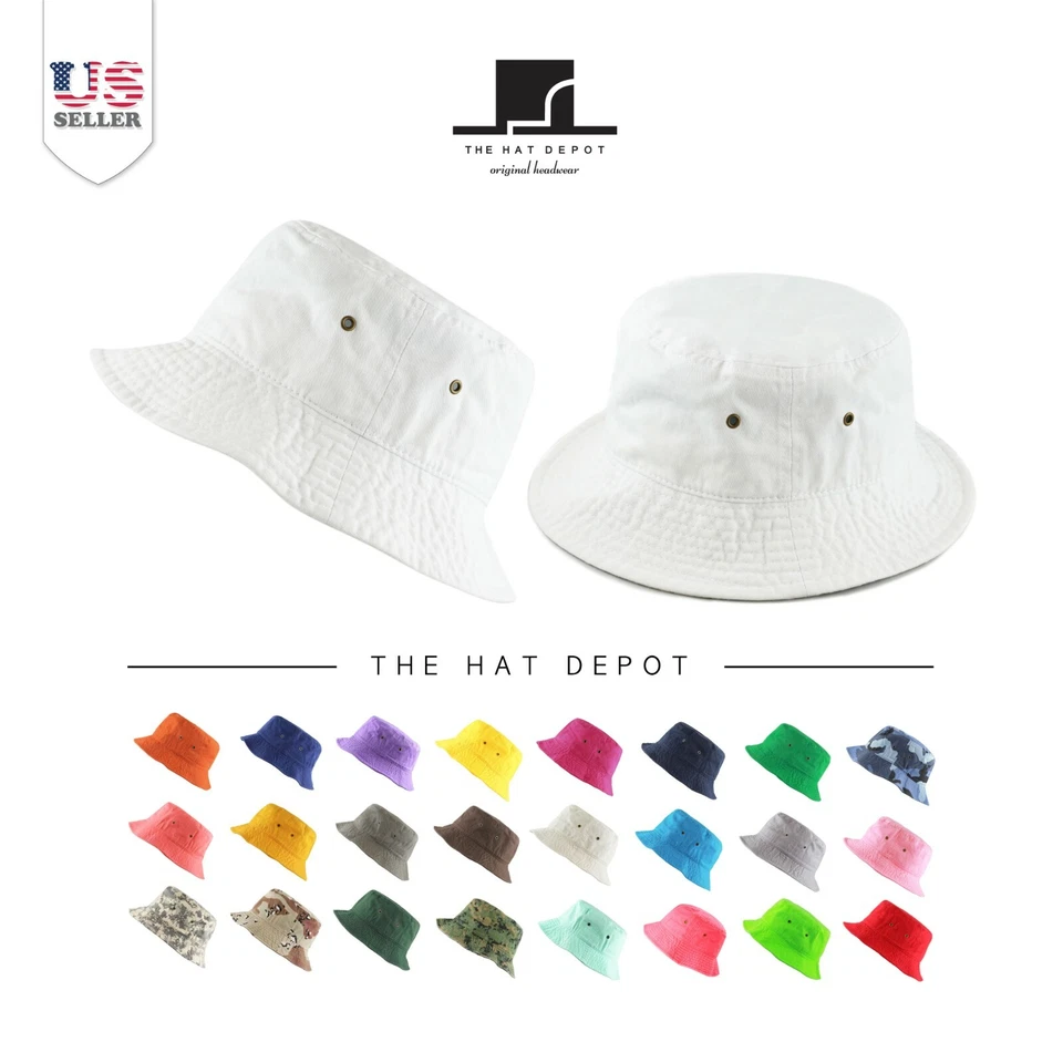 Bucket - The Hat Depot Algodón Unisex Embalable Verano Viaje Exterior Sombrero 1500 Foto 1 de 1