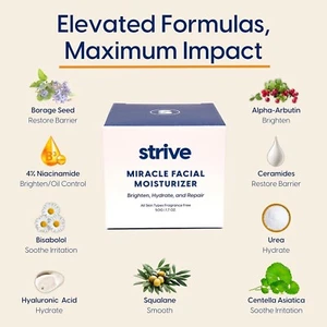 STRIVE - MEN'S FACE MOISTURIZER, MEN'S SKIN CARE, LOTION FOR MEN, ALL SKIN TYPES - Picture 1 of 9