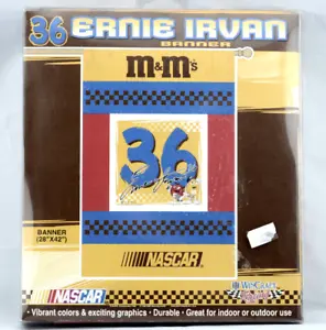 NASCAR Ernie Irvan Banner 36 M&M's 28x42 inches Indoor Outdoor Sealed Racing - Picture 1 of 4