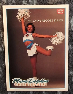 1992 Lime Rock Pro #180 Cheerleaders Miami Dolphins - Belinda Nicole Davis - Image 1 of 2