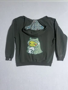 2016 Pokemon Center Exclusive Pikachu Substitute Green Zip Hoodie Jacket Size Xl - Picture 1 of 13